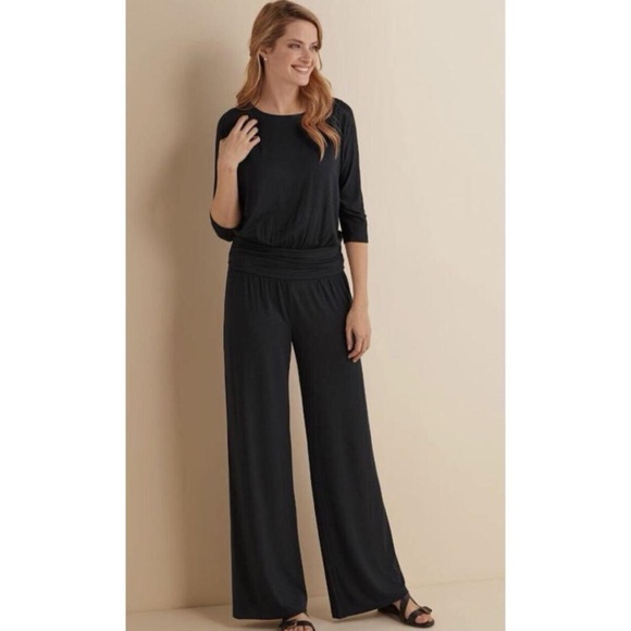 Soft Surroundings Toujours Jersey Jumpsuit NEW - Picture 2 of 9